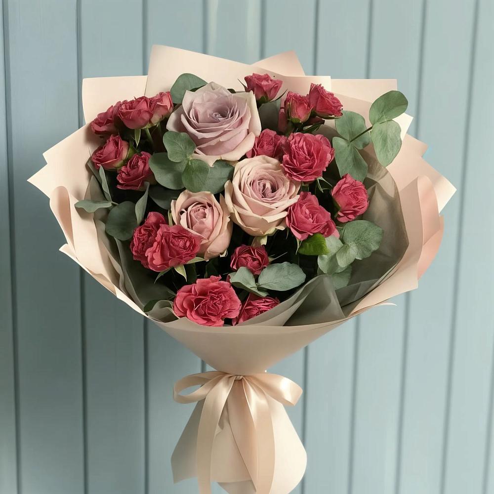 Букет цветов из: Гвоздики и Розы в Горячеисточненской