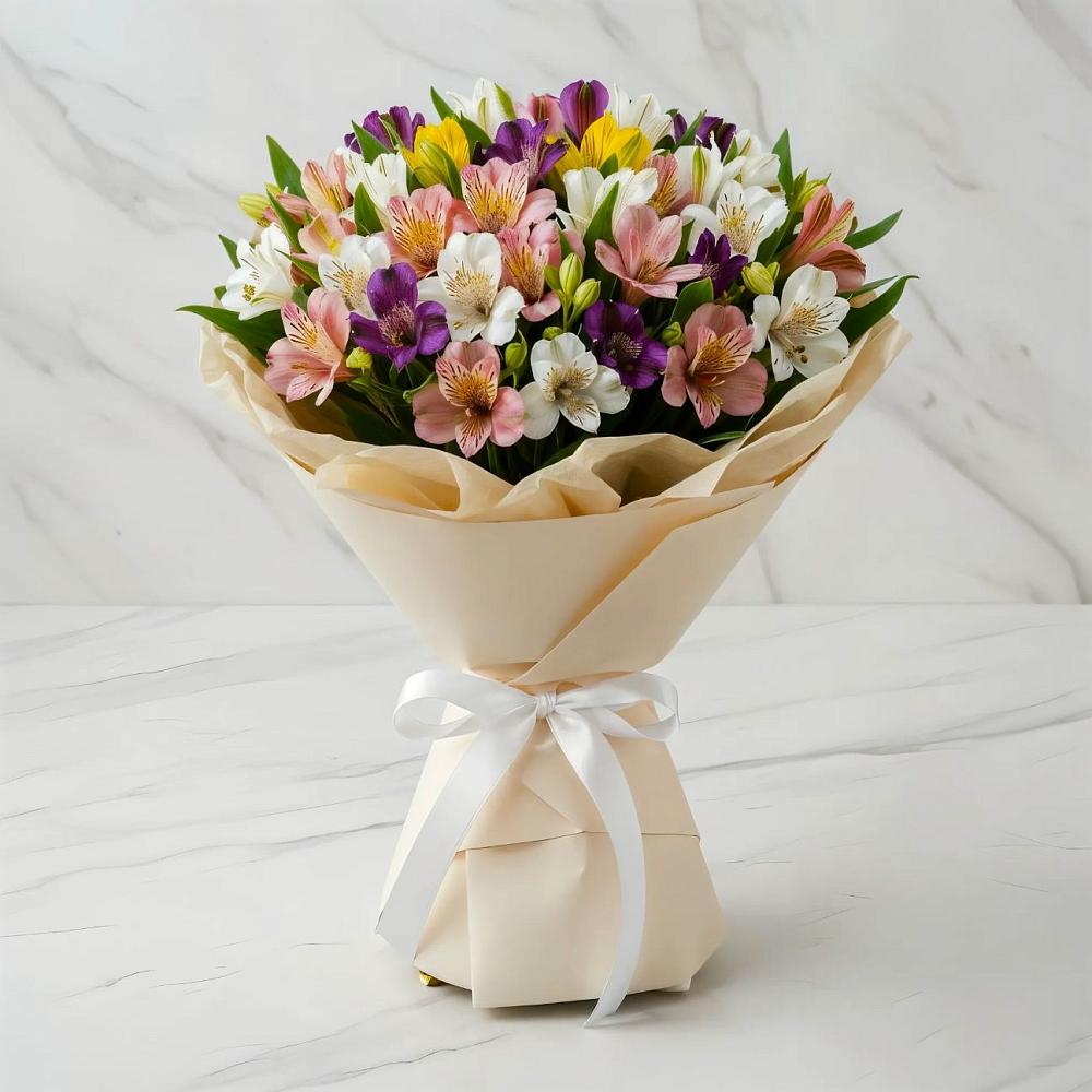 Букет цветов из: Альстромерии в Горячеисточненской