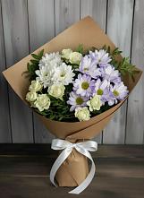 Букет цветов из:  Хризантемы и Розы #REPLACE_PRED# Горячеисточненской