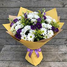Букет цветов из:  Ирисы, Хризантемы и Ромашки #REPLACE_PRED# Горячеисточненской