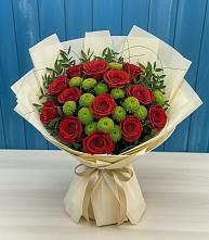 Букет цветов из:  Розы и Хризантемы #REPLACE_PRED# Горячеисточненской