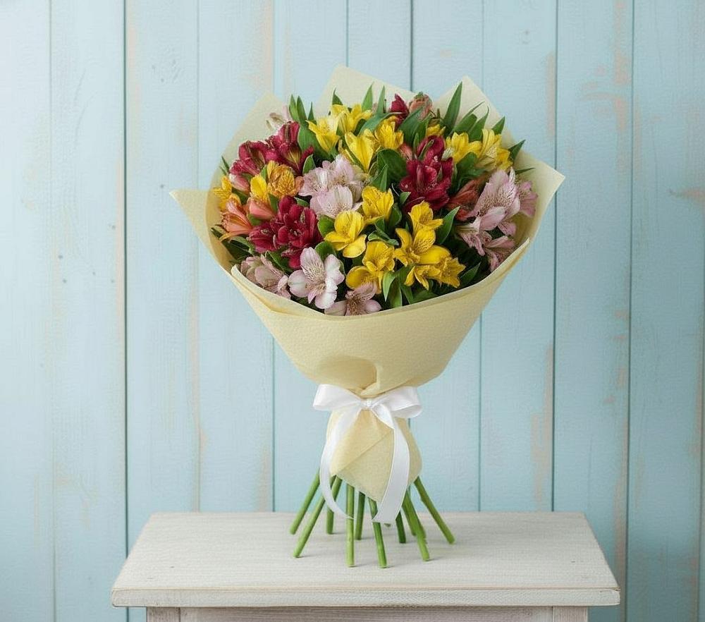 Букет цветов из: Альстромерии в Горячеисточненской