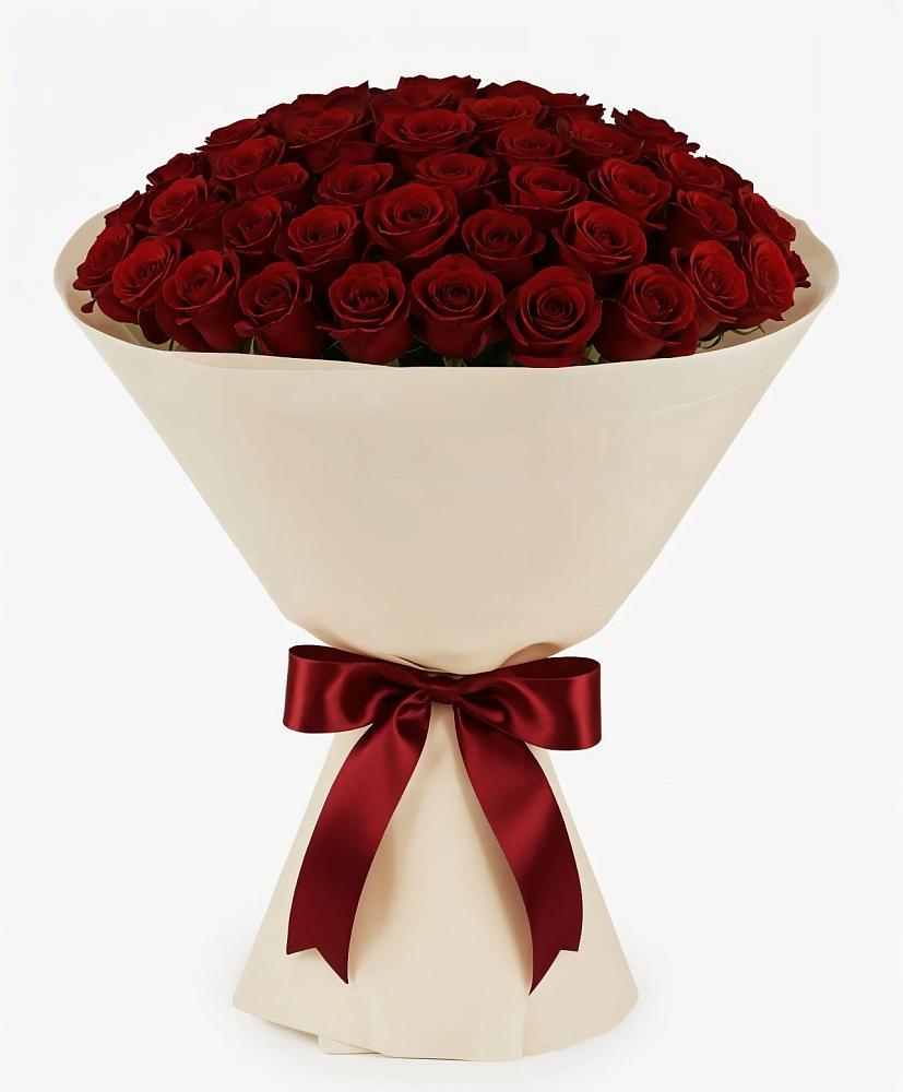 Букет 101 Бордовая роза Блэк Бакарра в Горячеисточненской